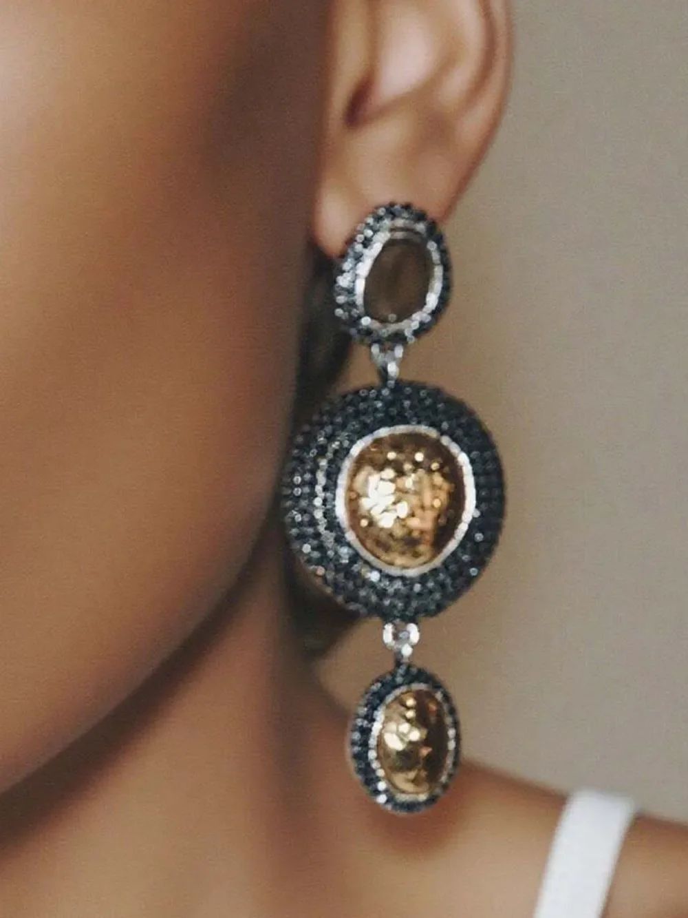 Geo Drop Statement Earrings S1438